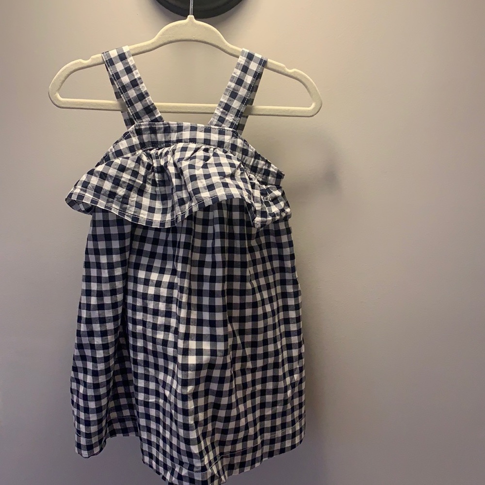 Baby gap 12-18 month navy/white gingham dress